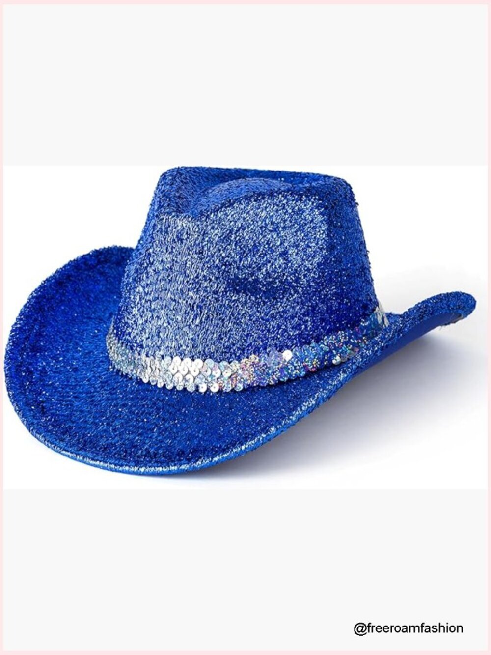 Sparkly Sequin Cowboy Hat Wide Brim Felt Cowboy Hat Disco Party Music Hat